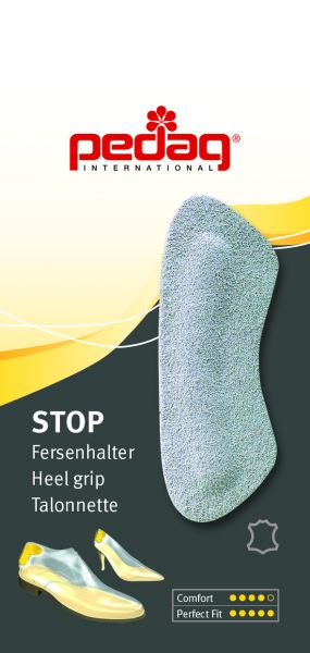 Pedag STOP Fersenhalter Aus Weichem Leder – Gegen Blasen Und Verrutschen, Selbstklebend, Gepolstert, Made In Germany